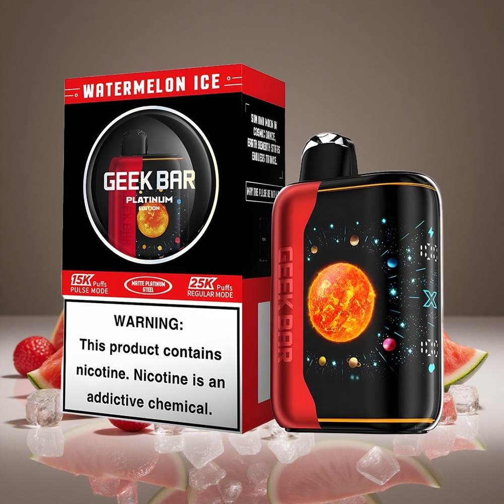 GEEK BAR Platinum 25000 Puffs Watermelon Ice 20ml E-liquid Dual Mesh 2% Nicotine