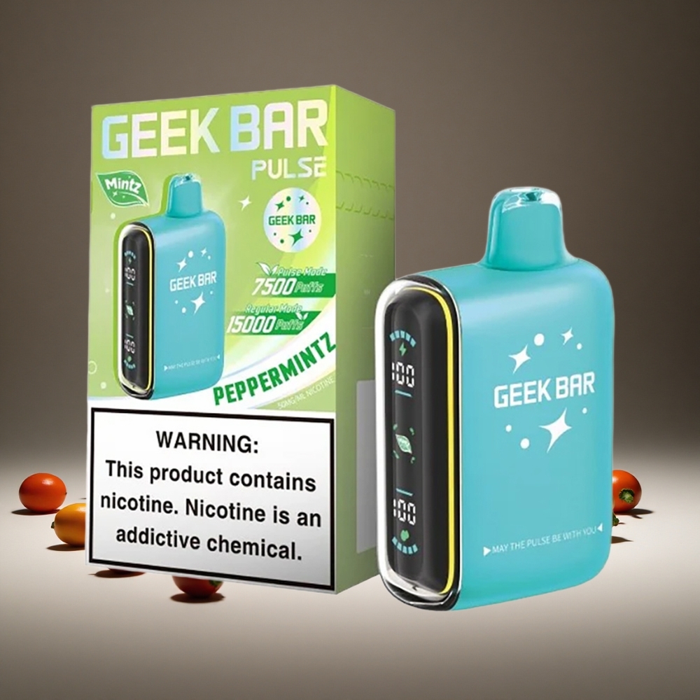 Geek Bar Pulse 15000 Puffs Mintz 16ml E-liquid 5% Nicotine USB-C 650mAh Battery