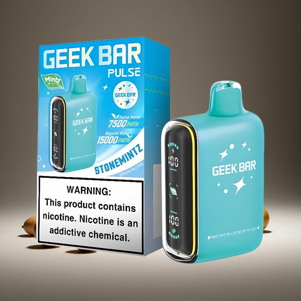 Geek Bar Pulse 15000 Puffs Mintz 16ml E-liquid 5% Nicotine USB-C 650mAh Battery