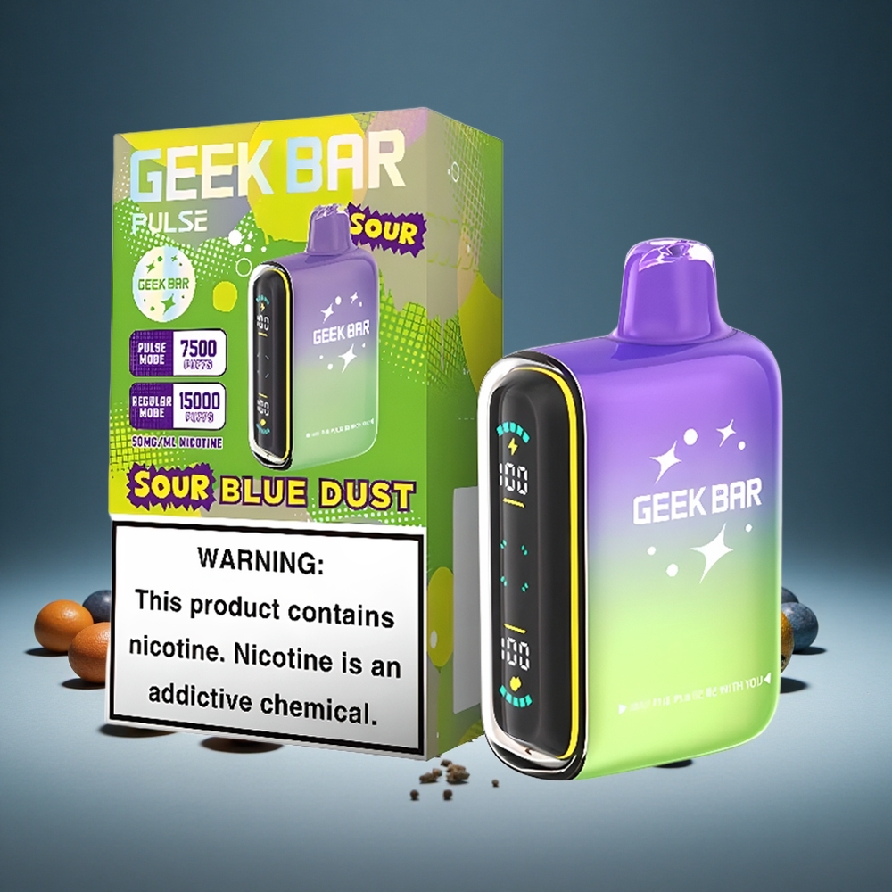 Geek Bar Pulse 15000 Puffs Sour Edition 16ml E-liquid 5% Nicotine USB-C 650mAh Battery