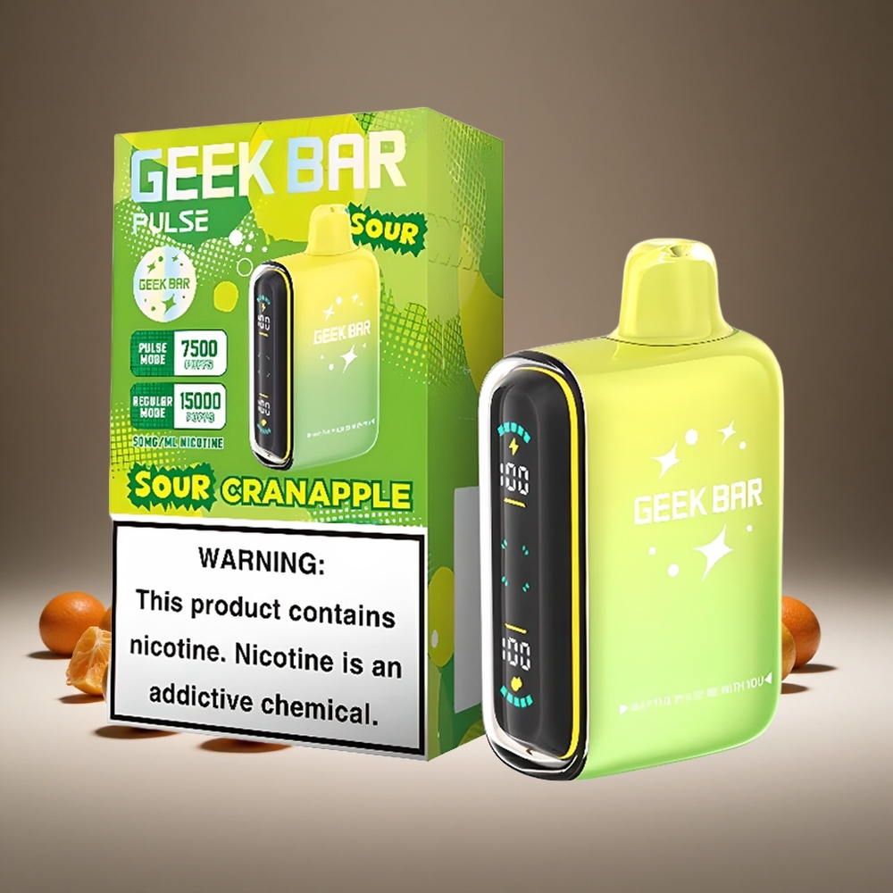 Geek Bar Pulse 15000 Puffs Sour Edition 16ml E-liquid 5% Nicotine USB-C 650mAh Battery