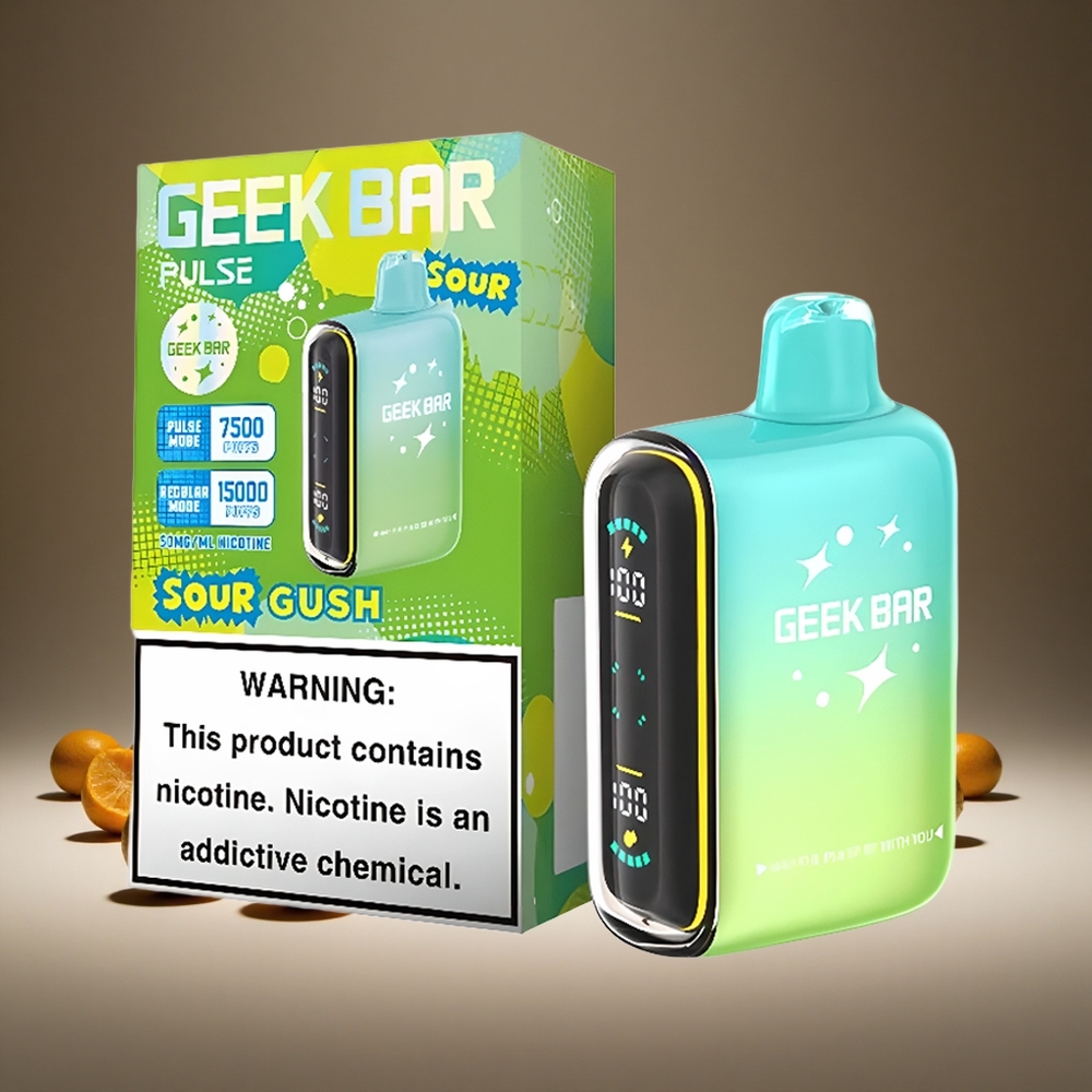 Geek Bar Pulse 15000 Puffs Sour Edition 16ml E-liquid 5% Nicotine USB-C 650mAh Battery