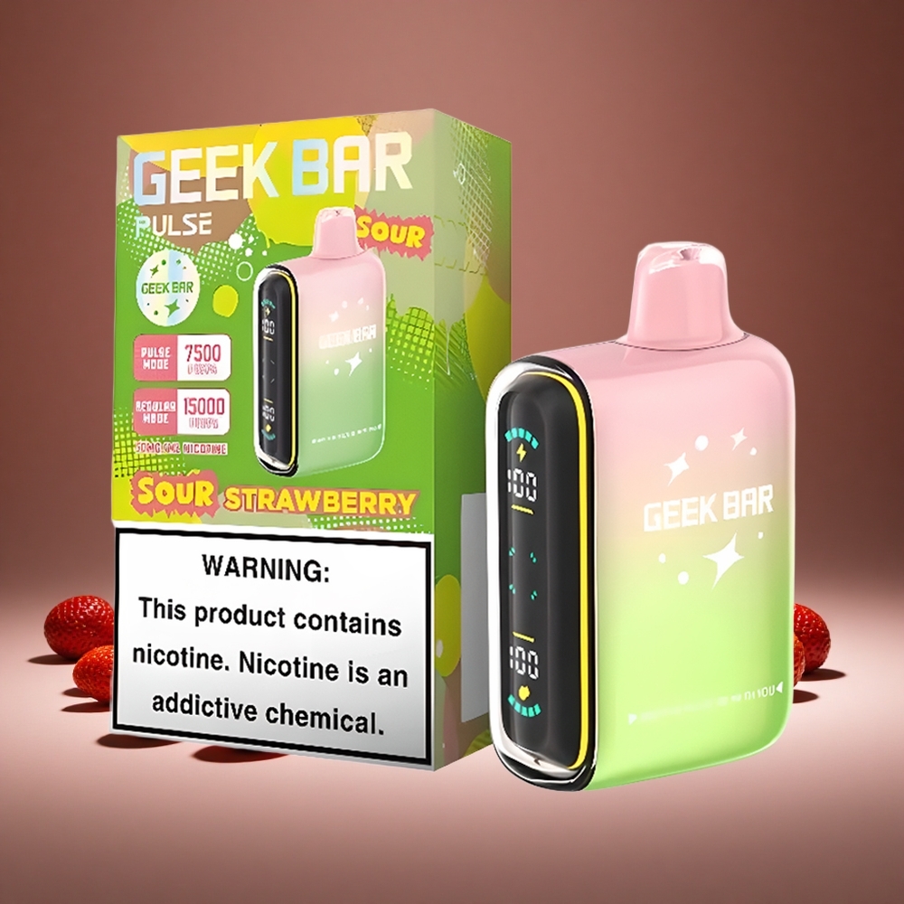 Geek Bar Pulse 15000 Puffs Sour Edition 16ml E-liquid 5% Nicotine USB-C 650mAh Battery
