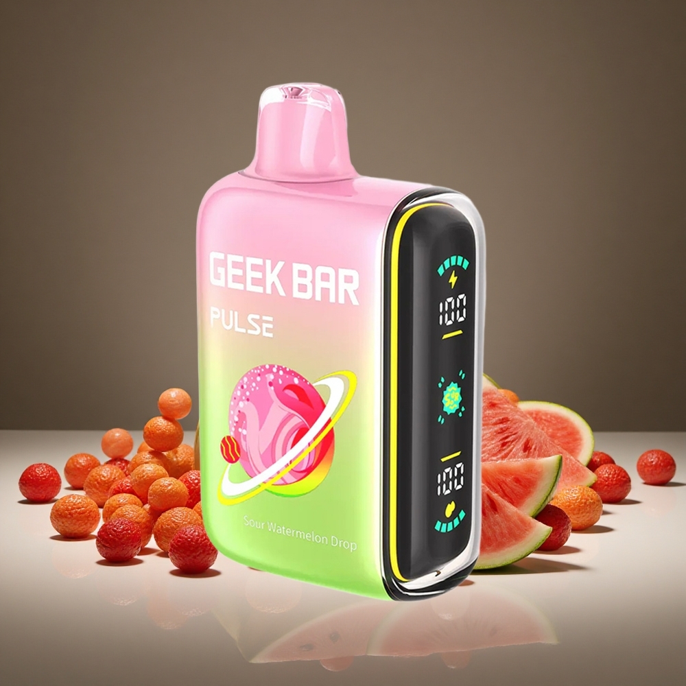 Geek Bar Pulse 15000 Puffs Sour Edition 16ml E-liquid 5% Nicotine USB-C 650mAh Battery