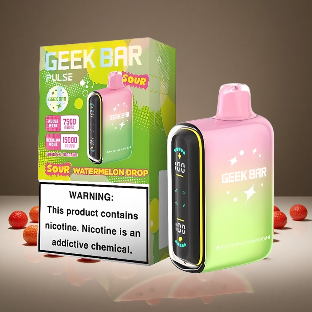 Geek Bar Pulse 15000 Puffs Sour Edition 16ml E-liquid 5% Nicotine USB-C 650mAh Battery