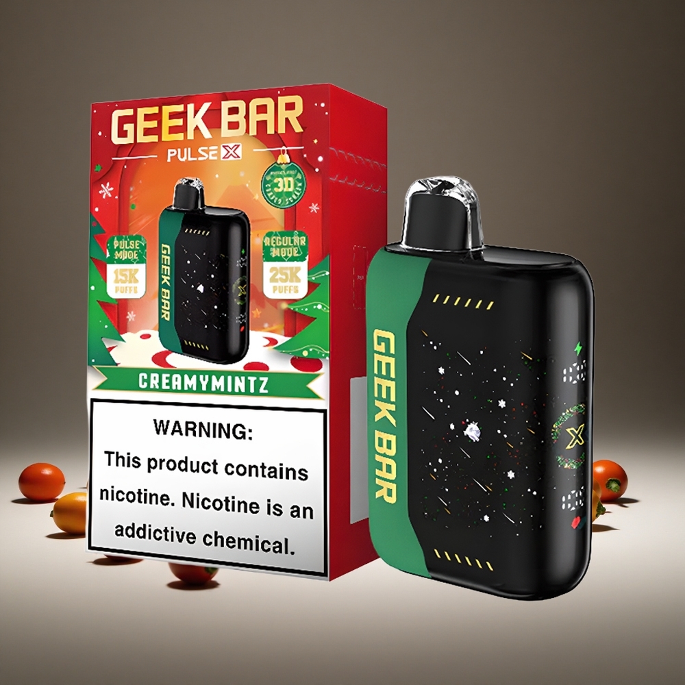 Geek Bar Pulse X 25000 Puffs Christmas Edition 18ml E-liquid 0%/2%/3%/5% Nicotine Dual Mesh Coil