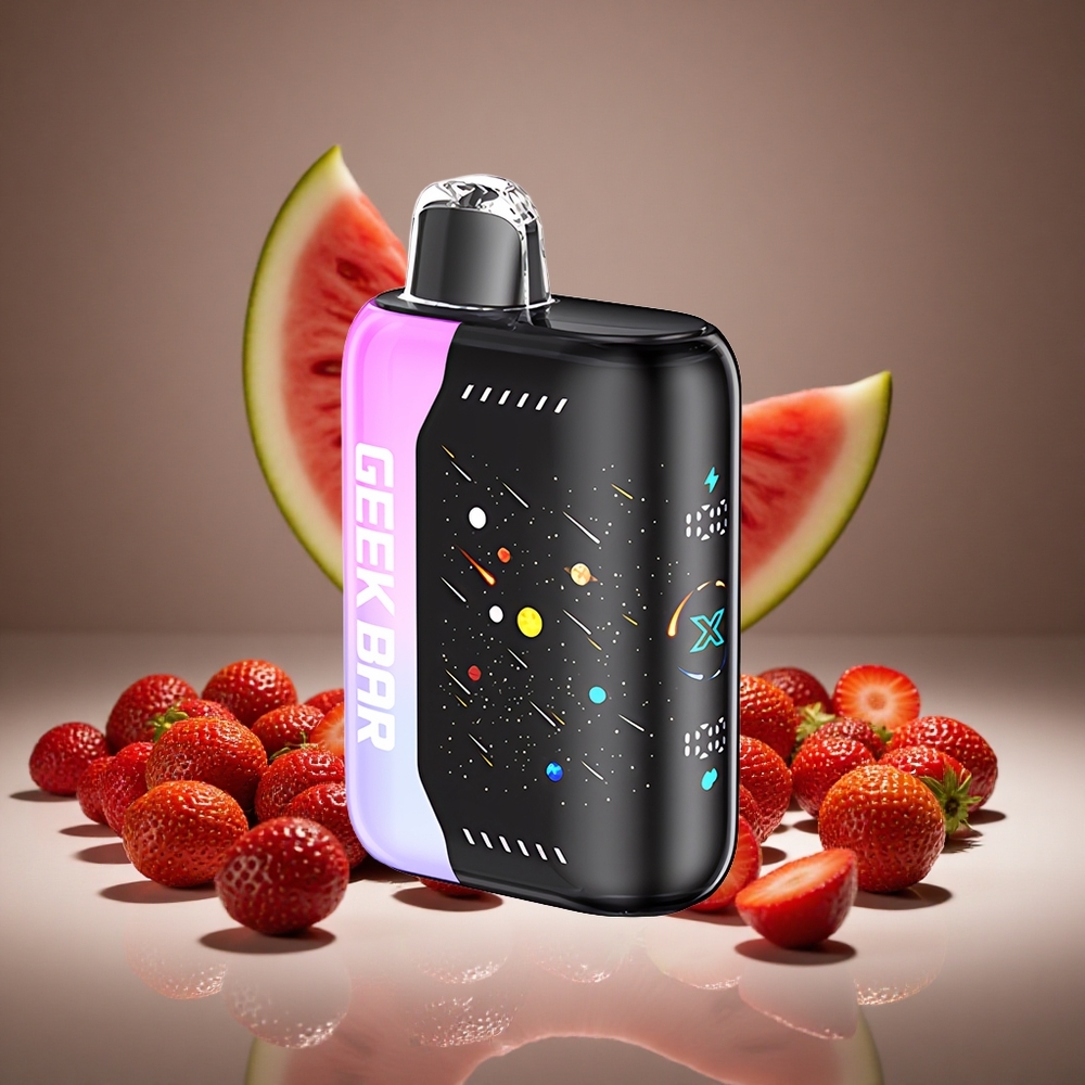 GEEK BAR Pulse X 42K Puffs Strawberry Watermelon Meteor Edition 820mAh Battery Fast-Charging Dual Mesh Coil