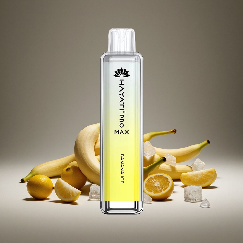 Hayati Pro Max 4000 Puffs Banana Ice Disposable Vape 2%/5% Nicotine 1400mAh Battery