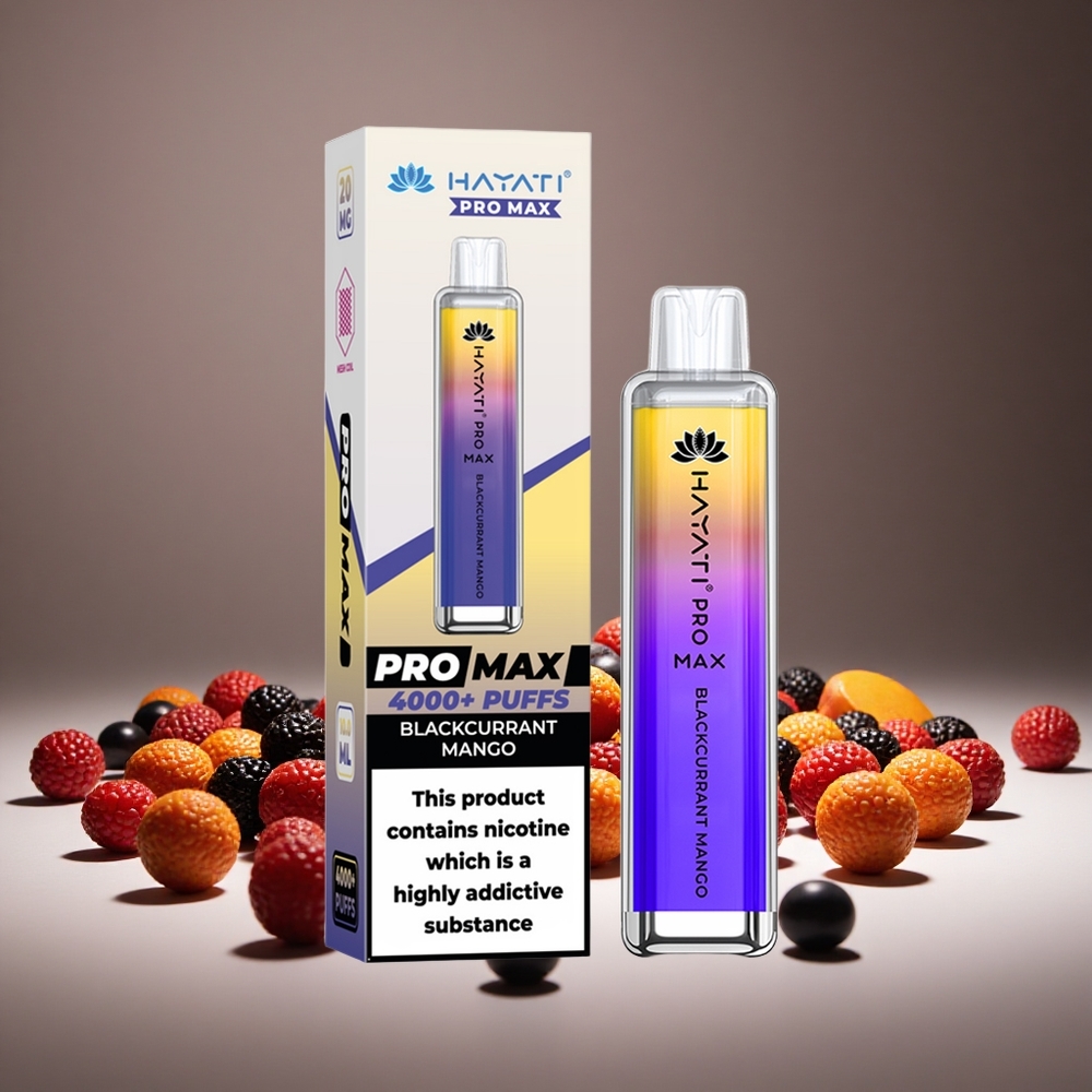 Hayati Pro Max 4000 Puffs Blackcurrant Mango Disposable Vape 1400mAh Battery