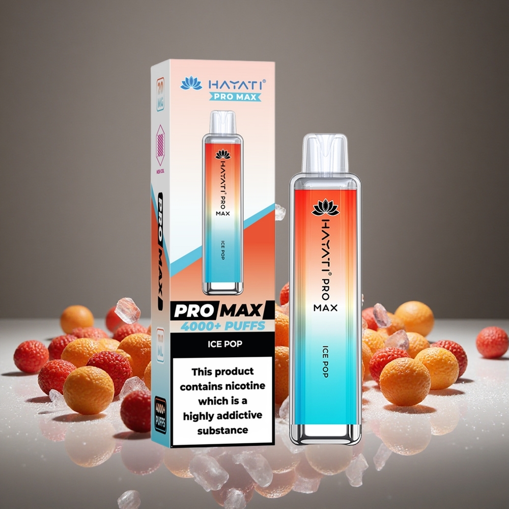 Hayati Pro Max 4000 Puffs Ice Pop Disposable Vape 1400mAh Battery Rechargeable