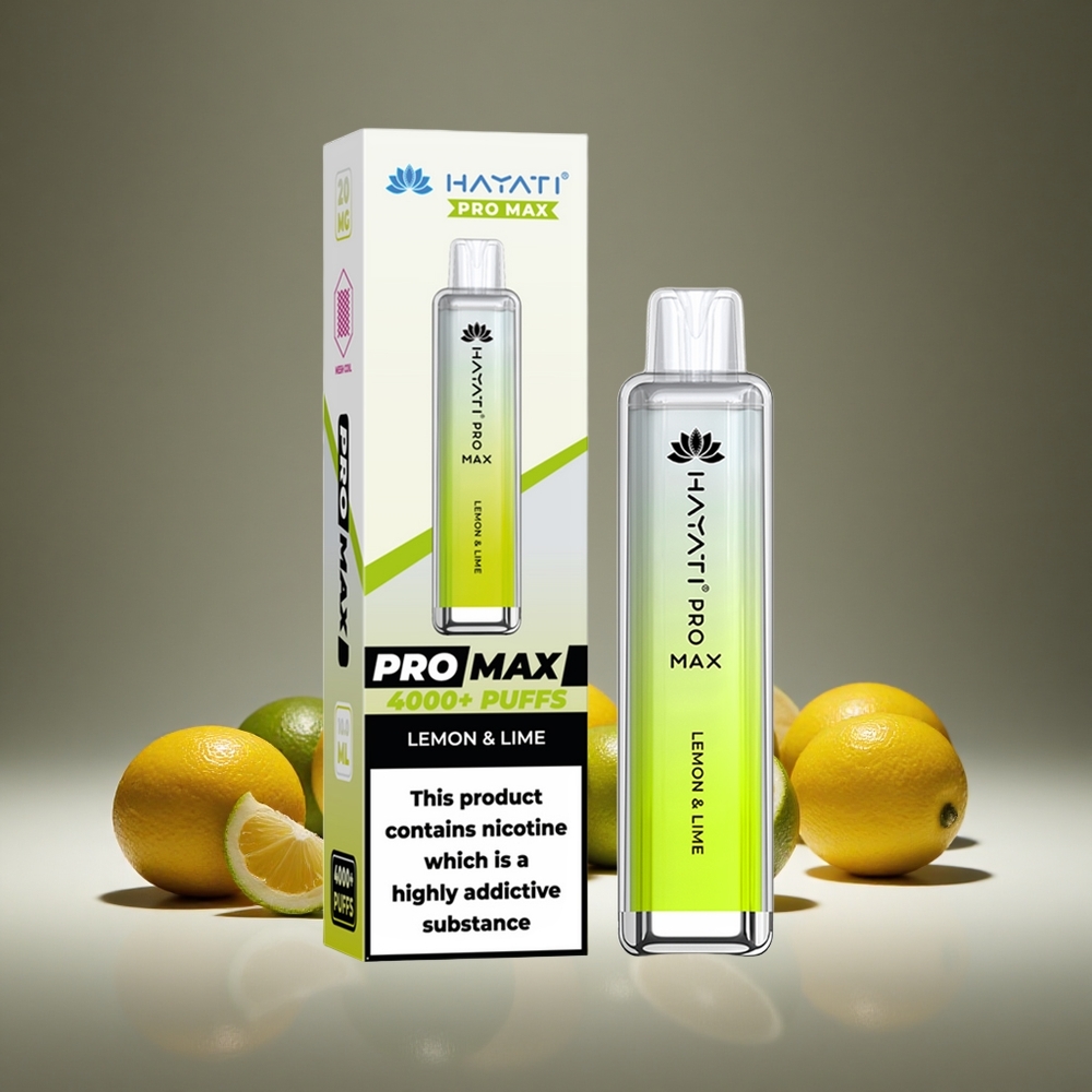 Hayati Pro Max 4000 Puffs Lemon Lime 2%/5% Nicotine 1400mAh Battery Rechargeable