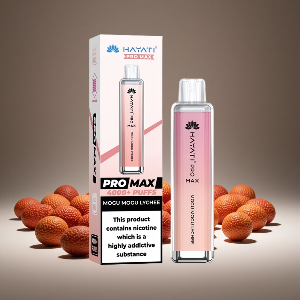 Hayati Pro Max 4000 Puffs Mogu Mogu Lychee Disposable Vape 2%/5% Nicotine 1400mAh Battery