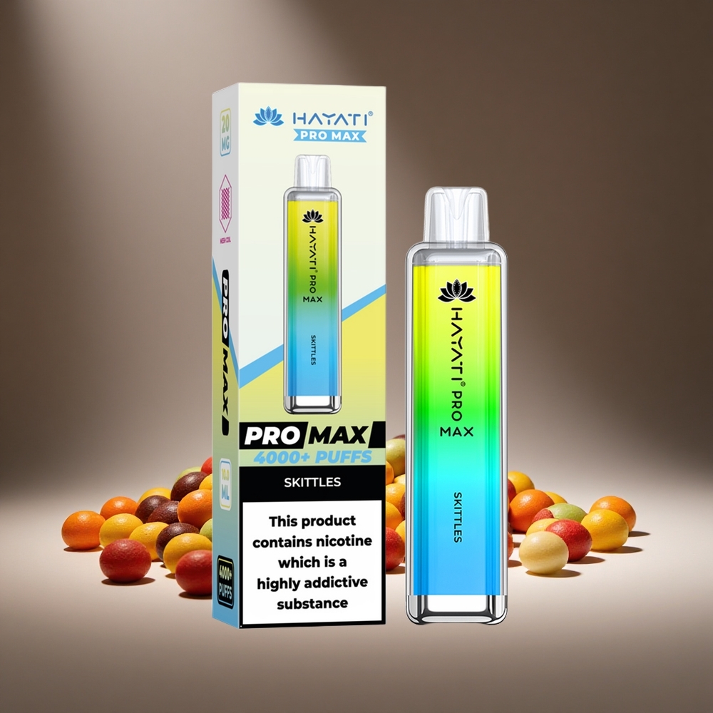 Hayati Pro Max 4000 Puffs Skittles Disposable Vape 2%/5% Nicotine 1400mAh Battery
