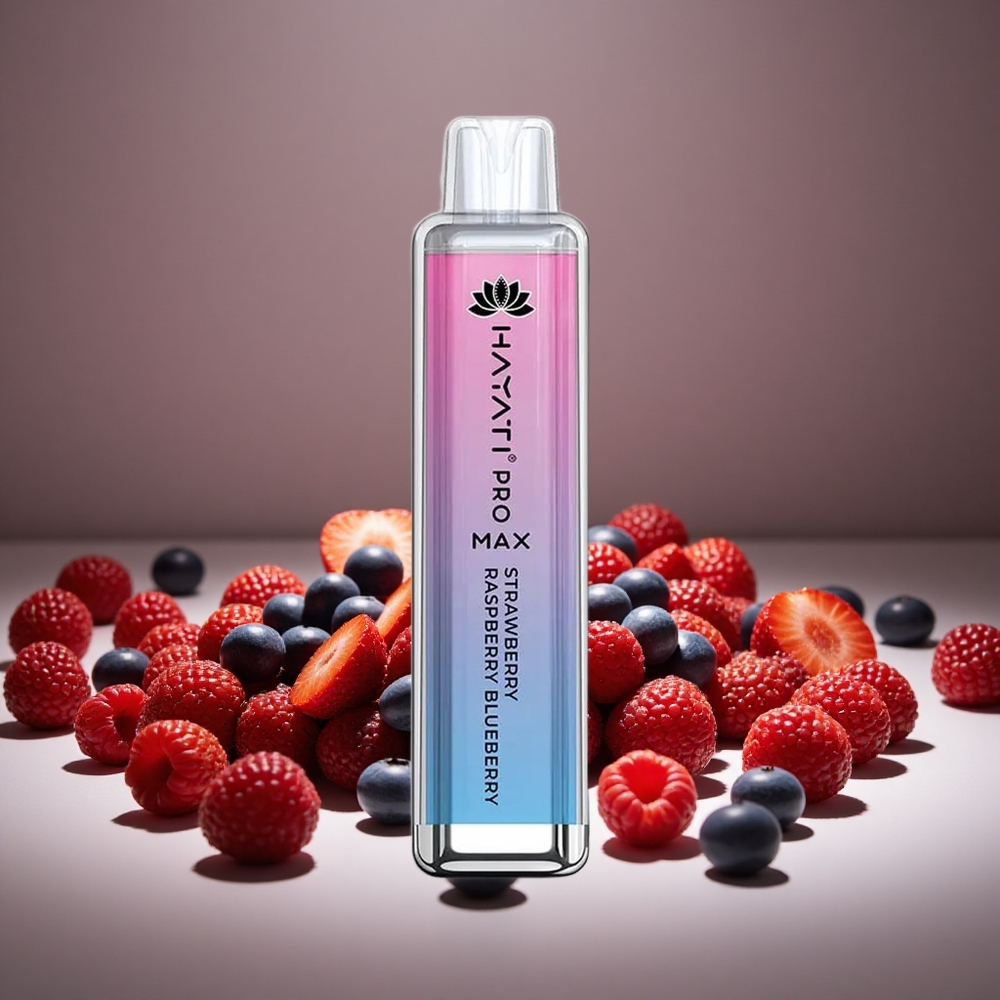 Hayati Pro Max 4000 Puffs Strawberry Raspberry Blueberry 1400mAh Battery 2ml E-liquid TPD