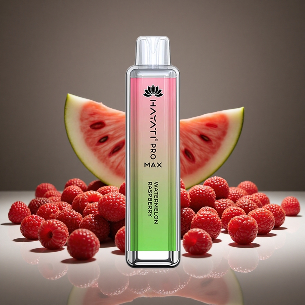 Hayati Pro Max 4000 Puffs Watermelon Raspberry Disposable Vape 2%/5% Nicotine 1400mAh Battery Rechargeable