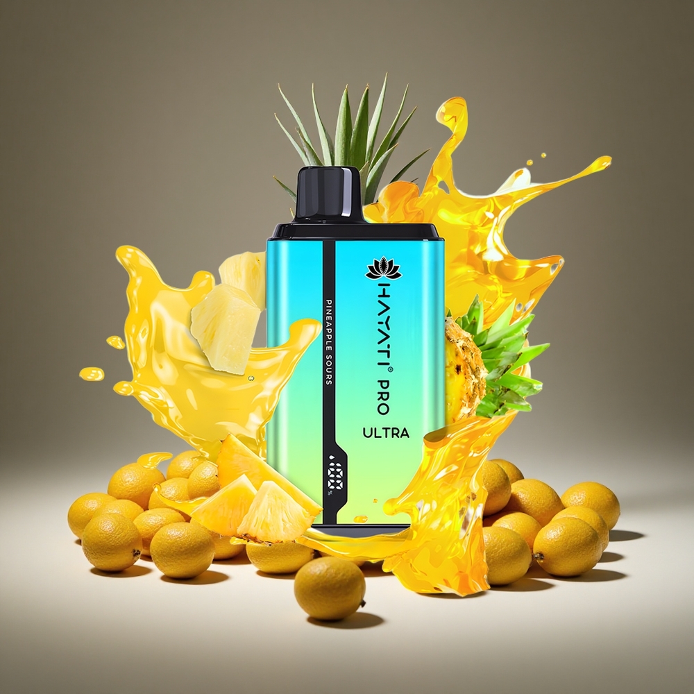 Hayati Pro Ultra 15000 Puffs 2 12ml E-liquid 2% Nicotine Pineapple Sours Disposable Vape