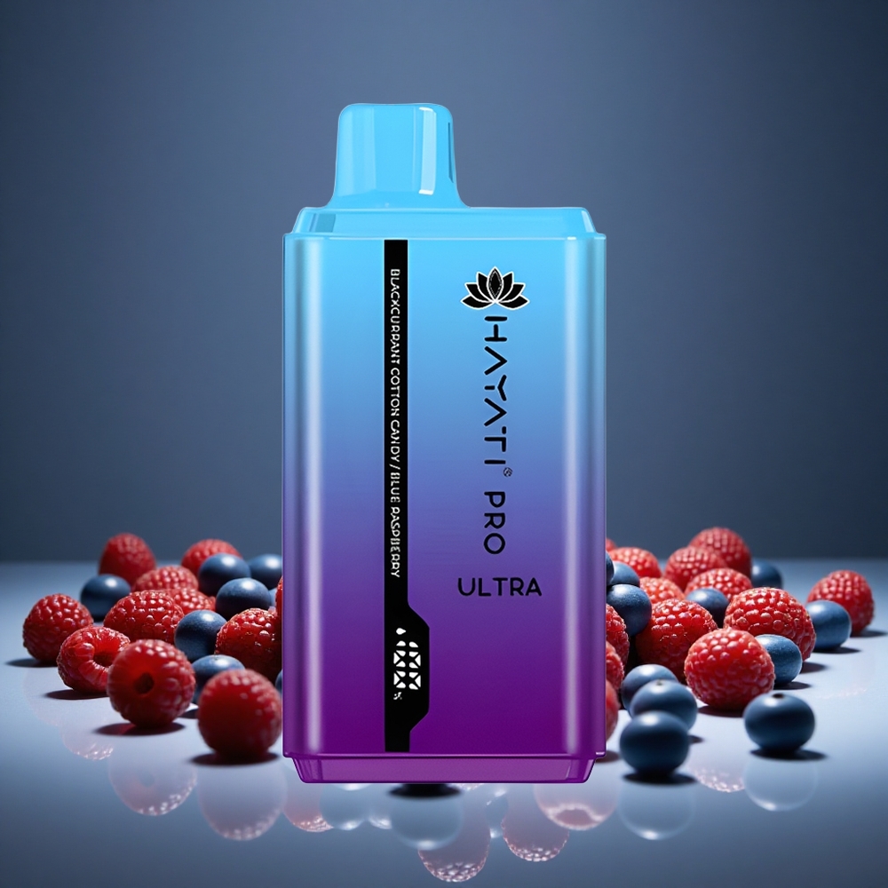 Hayati Pro Ultra 15000 Puffs Blackcurrant Cotton Candy 2 12ml E-liquid 2% Nicotine 850mAh Battery