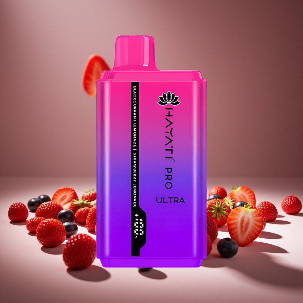 Hayati Pro Ultra 15000 Puffs Blackcurrant Lemonade Strawberry 2 12ml E-liquid 2% Nicotine 49 Flavors