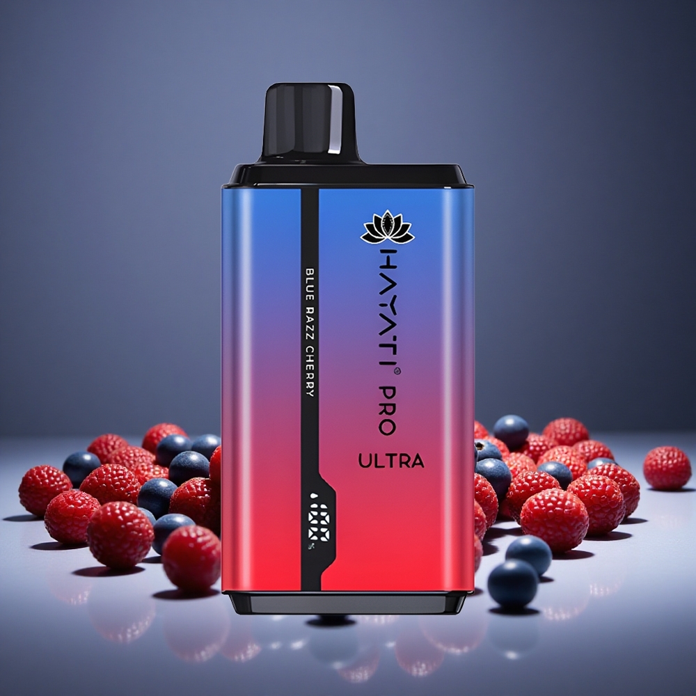 Hayati Pro Ultra 15000 Puffs Blue Razz Cherry 2 12ml E-liquid 2% Nicotine 850mAh Battery