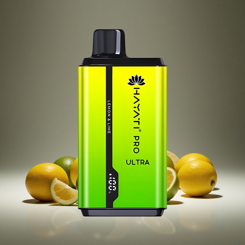 Hayati Pro Ultra 15000 Puffs Lemon & Lime Disposable Vape 850mAh Battery 2 12ml E-liquid 2% Nicotine
