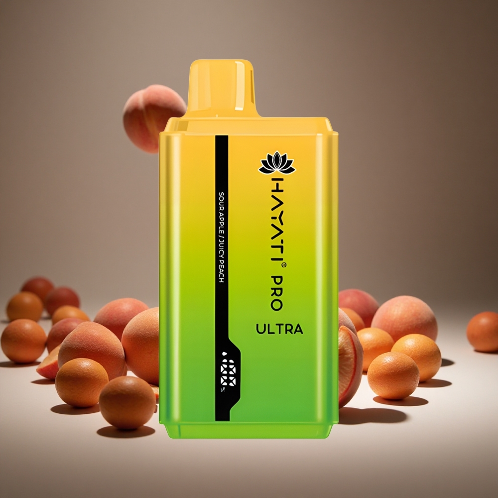 Hayati Pro Ultra 15000 Puffs Sour Apple Disposable Vape 2 12ml E-liquid 2% Nicotine 850mAh Battery
