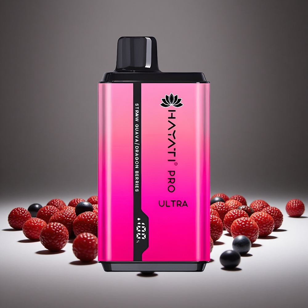 Hayati Pro Ultra 15000 Puffs Strawberry Guava 2 12ml E-liquid 2% Nicotine 850mAh Battery
