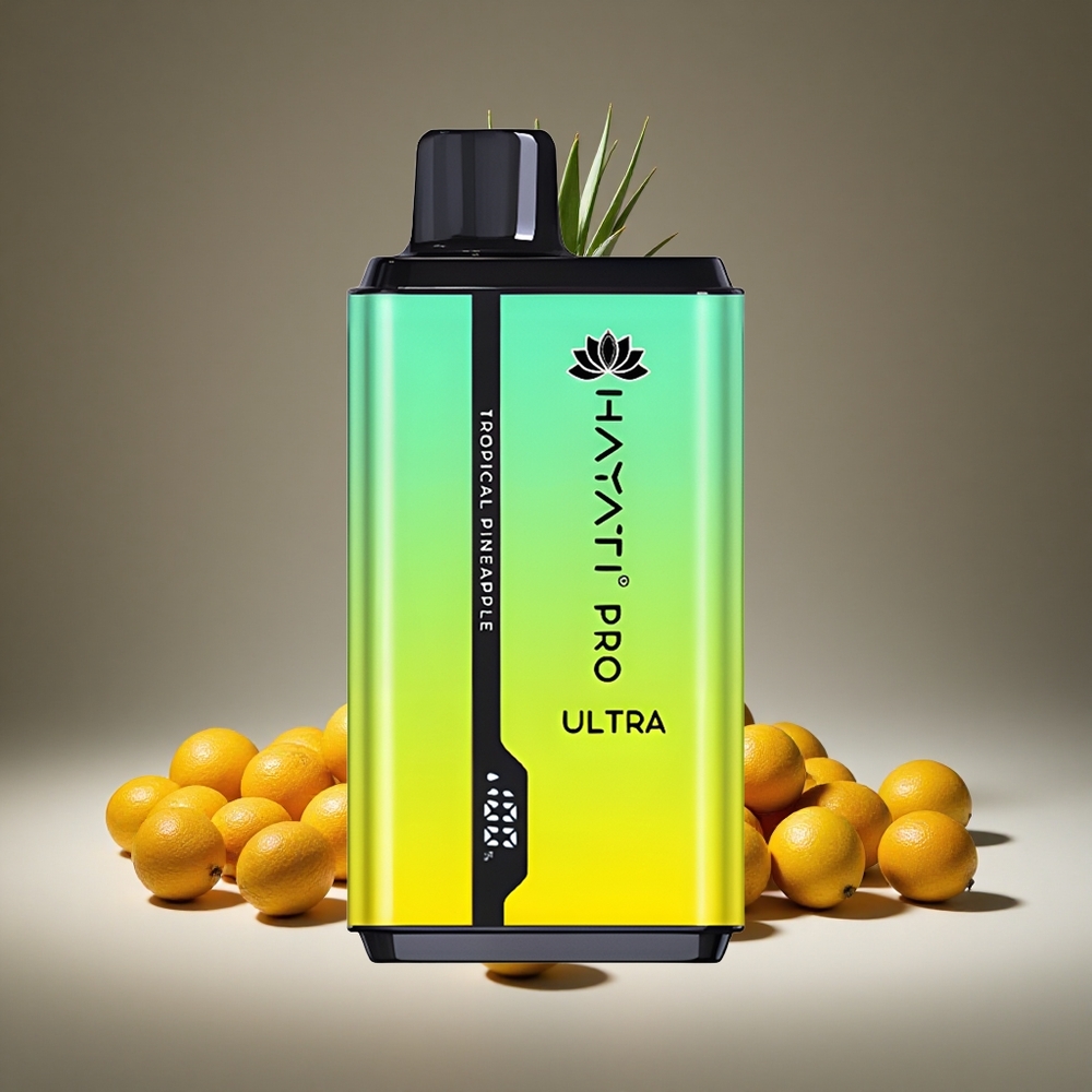 Hayati Pro Ultra 15000 Puffs Tropical Pineapple Disposable Vape 850mAh Battery 24ml E-liquid 2% Nicotine
