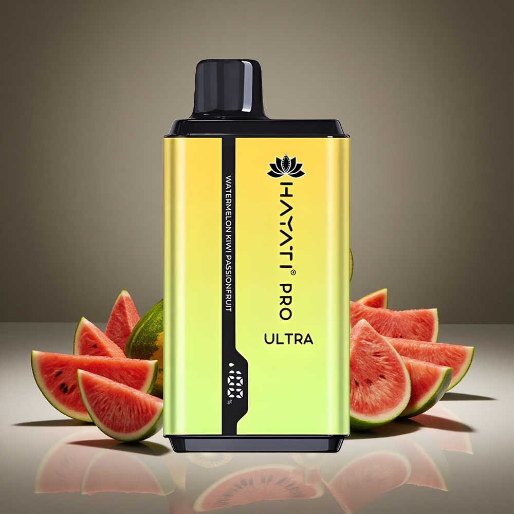 Hayati Pro Ultra 15000 Puffs Watermelon Kiwi Passionfruit 2 12ml E-liquid 2% Nicotine 850mAh Battery