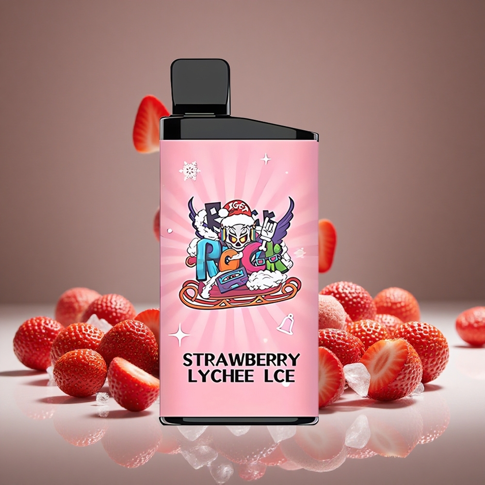 IGET Bar 3500 Puffs Strawberry Lychee Ice Disposable Vape 1400mAh Battery 1.2 Ohm Mesh