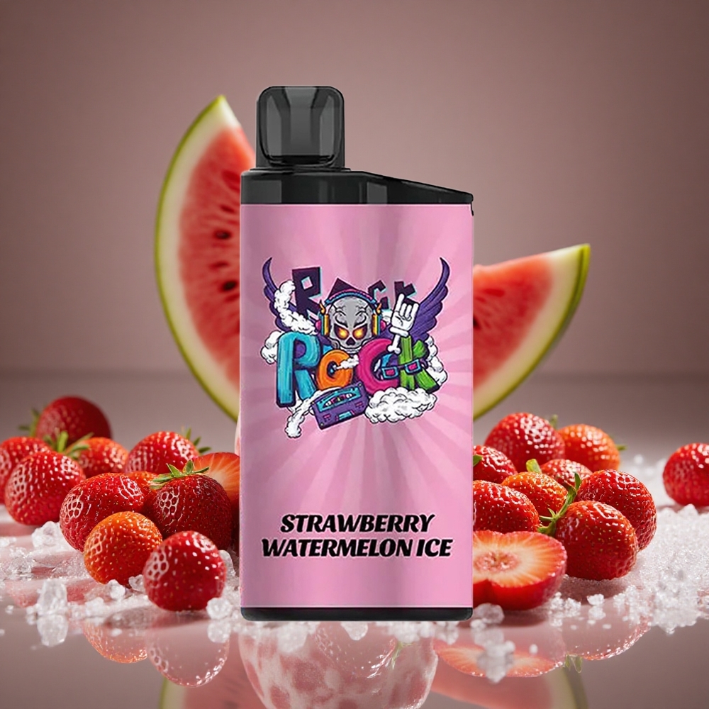 IGET Bar 3500 Puffs Strawberry Watermelon Ice Disposable Vape - 1400mAh Battery, 1.2 Ohm Mesh Coil, 41.3x21.3x94.5mm, 78g