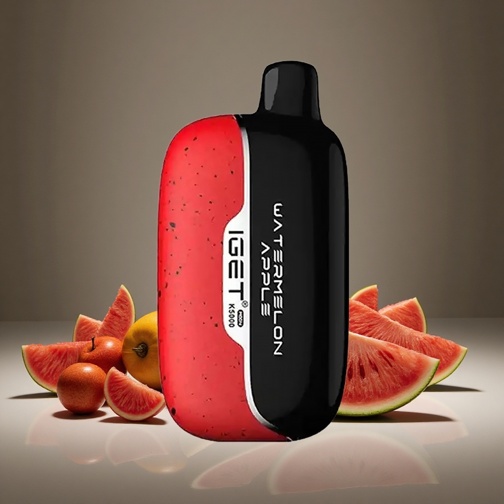 IGET Moon 5000 Puffs Watermelon Apple Disposable Vape - PC Material, Mesh Coil 1.35 Ohm, 49.5x25.3x99.4mm, 81.5g