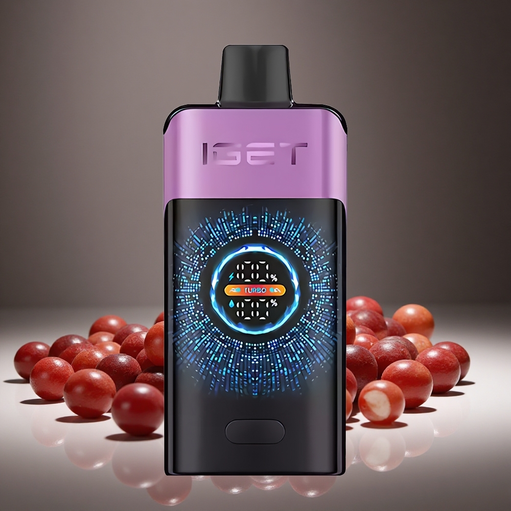 IGET ONE 12000 Puffs Chupa Chups Grape Disposable Vape with 2700mAh Battery & Color Screen