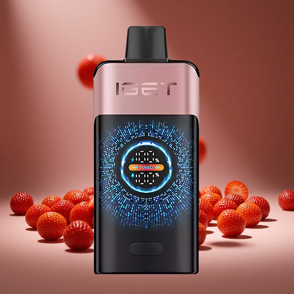 IGET ONE 12000 Puffs Chupa Chups Strawberry Disposable Vape with 2700mAh Battery & Curved Screen