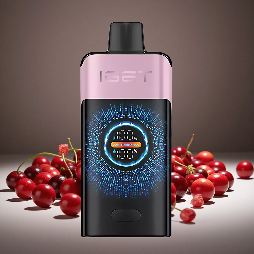 IGET ONE 12000 Puffs Disposable Vape Cherry Pomegranate 2700mAh Battery 0.6ohm Dual Mesh