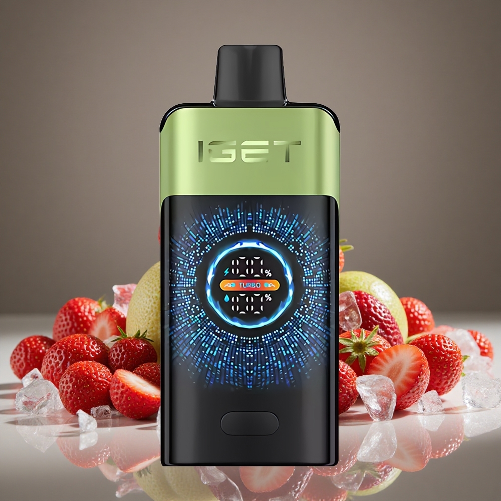 IGET ONE 12000 Puffs Disposable Vape Strawberry Kiwi Ice 2700mAh Battery Dual Mesh 0.6ohm