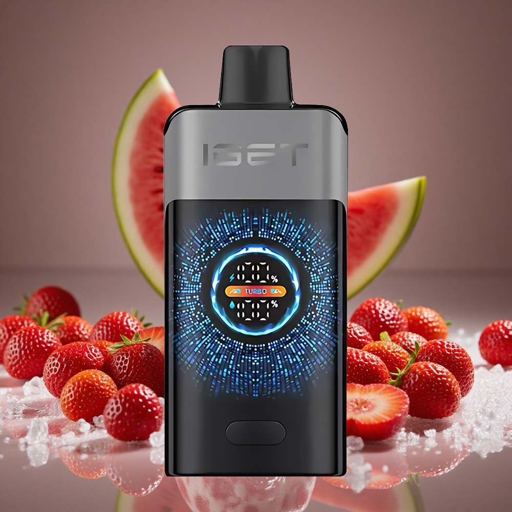 IGET ONE 12000 Puffs Disposable Vape Strawberry Watermelon Ice 2700mAh Battery Dual Mesh