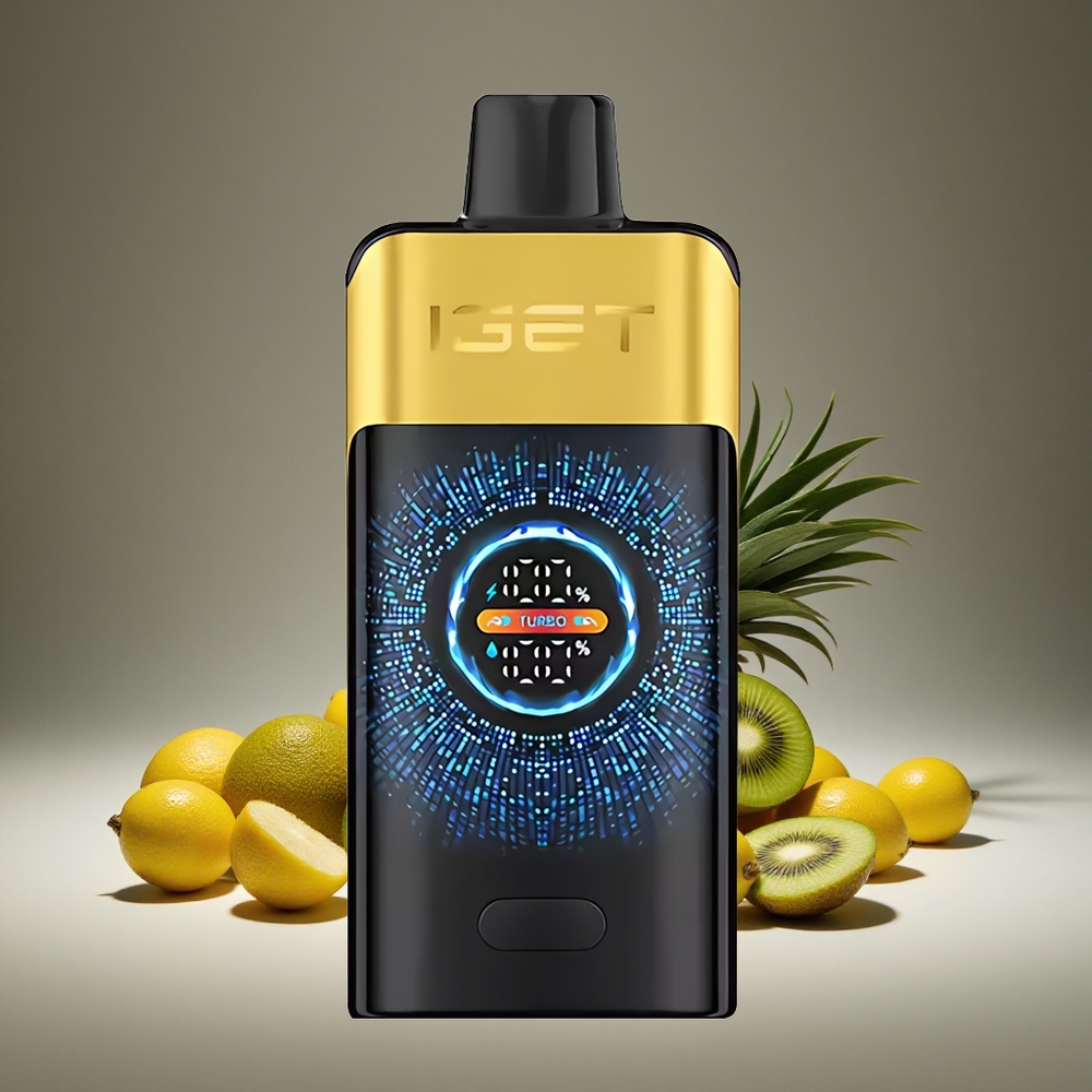 IGET ONE 12000 Puffs Kiwi Pineapple Disposable Vape with 2700mAh Battery & Color Screen