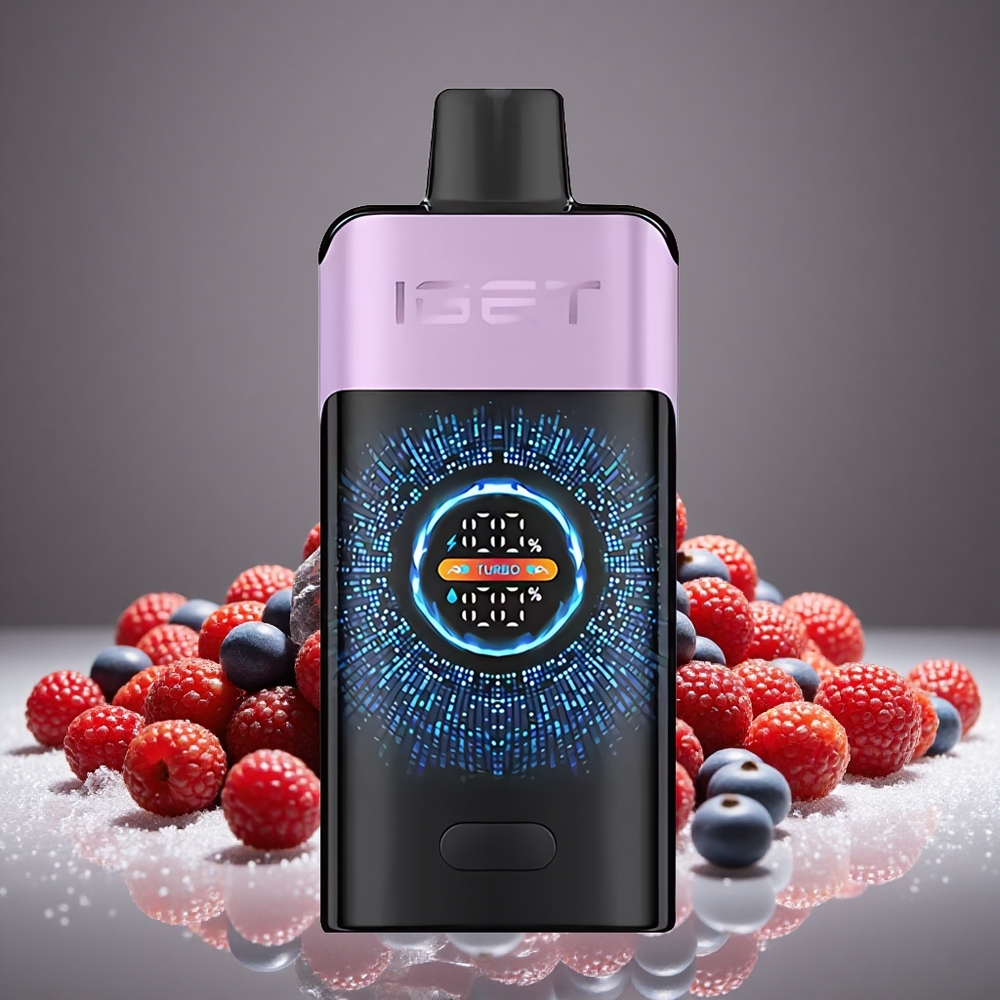 IGET ONE 12000 Puffs Mixed Berries Ice Disposable Vape with 2700mAh Battery & Color Screen