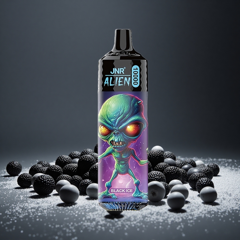JNR Alien 10000 Puffs Black Ice 20ml E-liquid 850mAh Battery Type-C Charge RGB LED Display