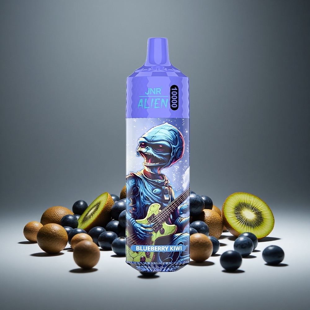JNR Alien 10000 Puffs Blueberry Kiwi 850mAh Battery 20ml E-liquid Type-C Charge RGB LED Display