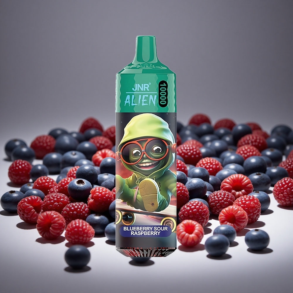 JNR Alien 10000 Puffs Blueberry Sour Raspberry 20ml E-liquid 850mAh Battery Type-C Charge RGB