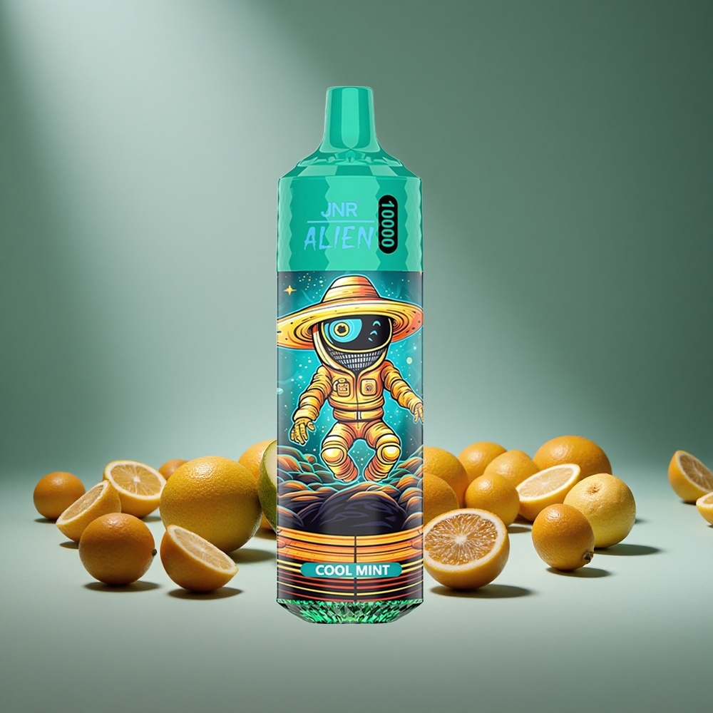 JNR Alien 10000 Puffs Cool Mint 850mAh Battery 20ml E-liquid RGB LED Display Type-C Charge