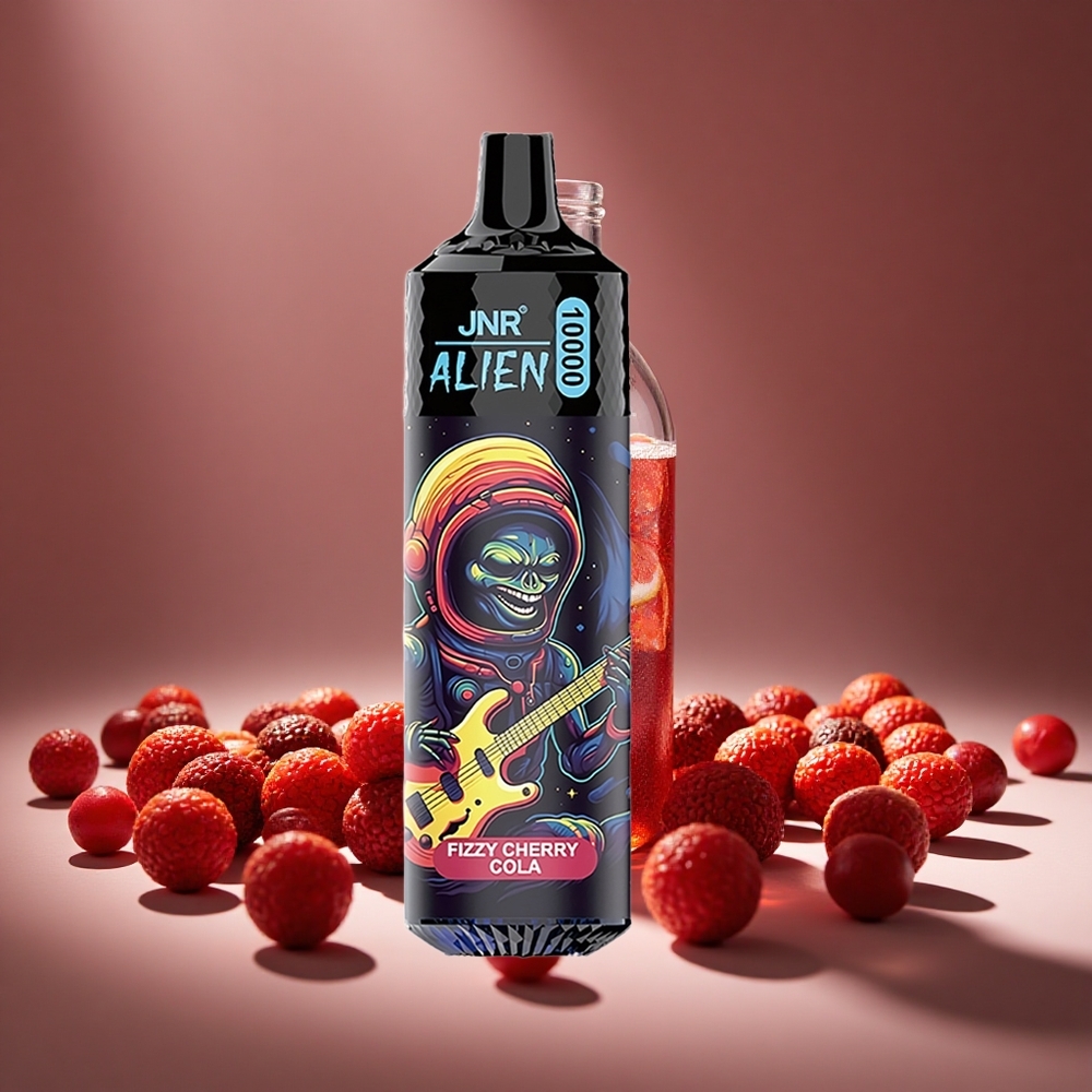 JNR Alien 10000 Puffs Fizzy Cherry Cola 850mAh Battery 20ml E-liquid RGB LED Display Type-C Charge