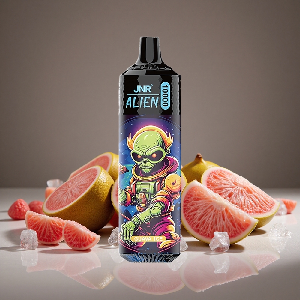 JNR Alien 10000 Puffs Guava Ice 20ml E-liquid 850mAh Battery Type-C Charge RGB LED Display