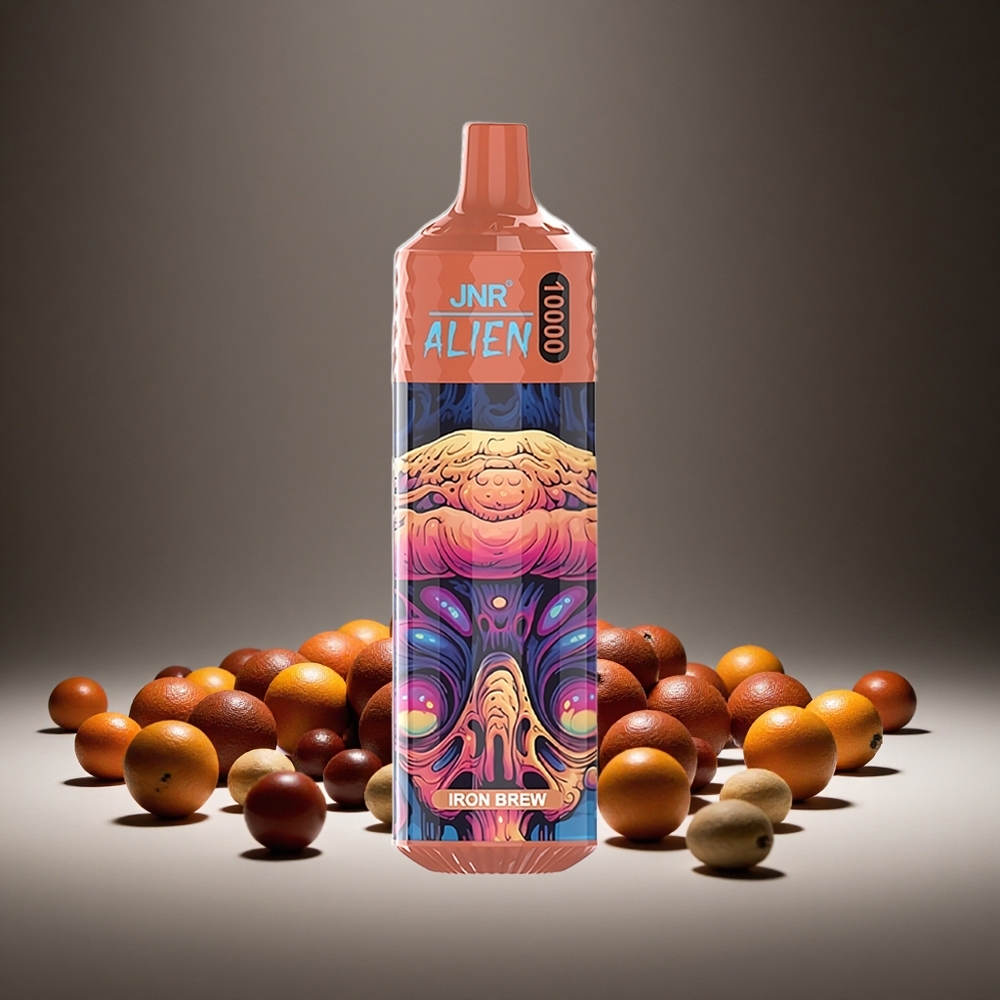 JNR Alien 10000 Puffs Iron Brew Disposable Vape with 850mAh Battery & RGB LED Display