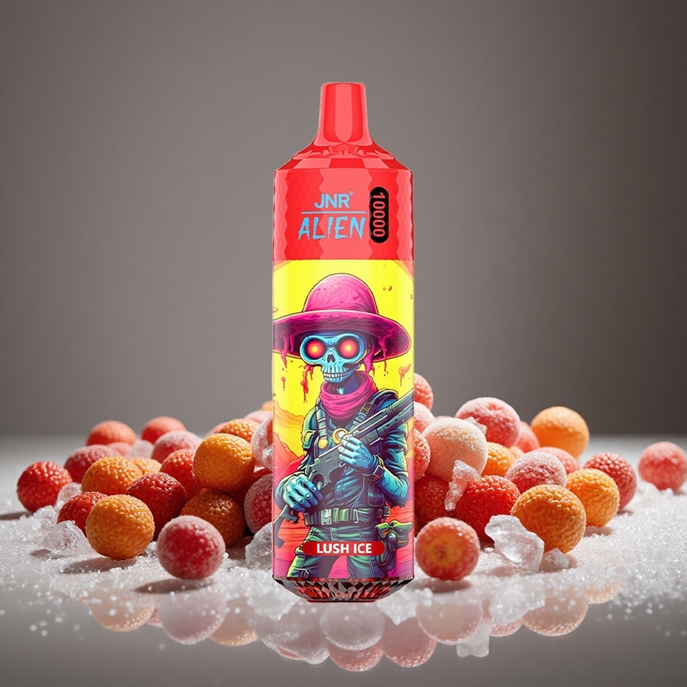 JNR Alien 10000 Puffs Lush Ice 850mAh Battery 20ml E-liquid Type-C Charge RGB LED Display