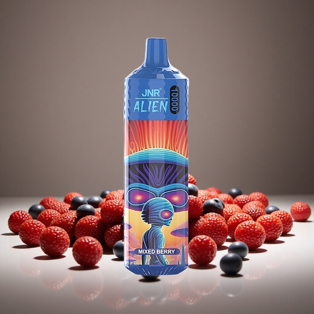 JNR Alien 10000 Puffs Mixed Berry 850mAh Battery 20ml E-liquid LED Display RGB Type-C Charge