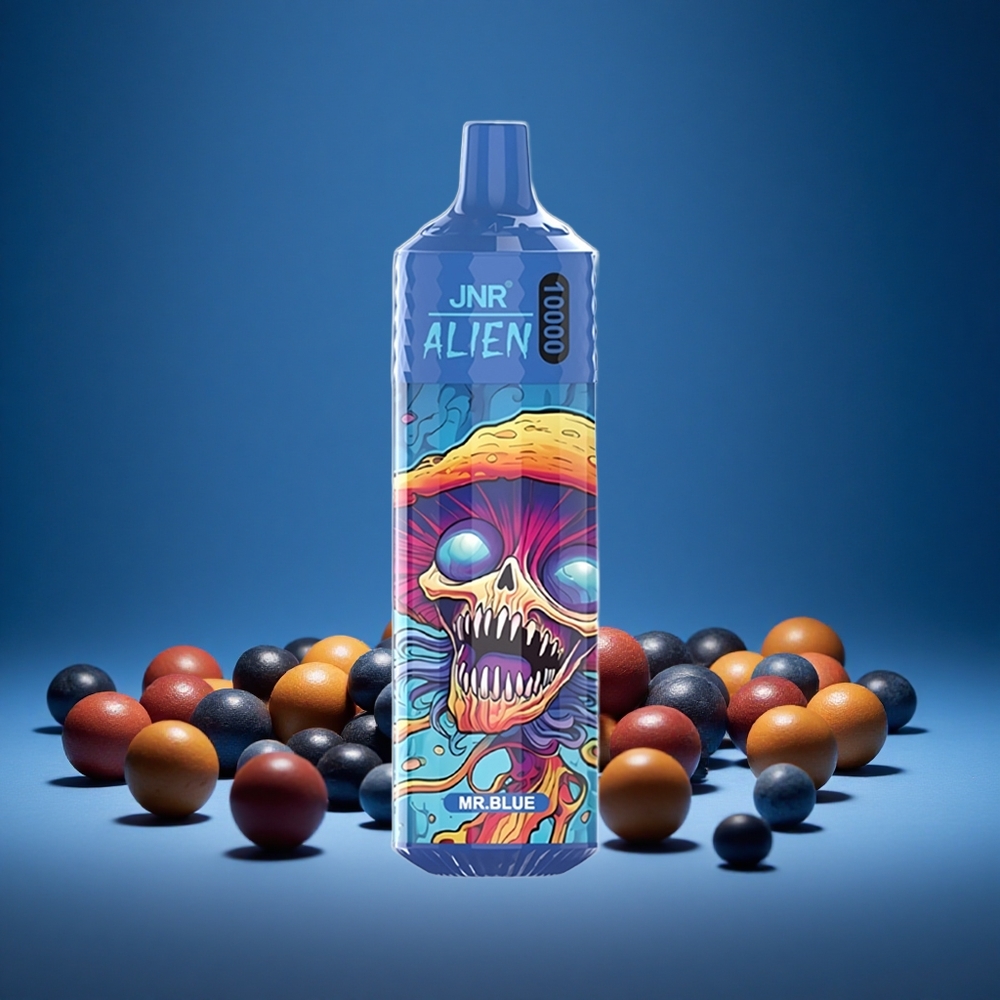 JNR Alien 10000 Puffs Mr Blue Disposable Vape with 850mAh Battery 20ml E-liquid RGB LED Display