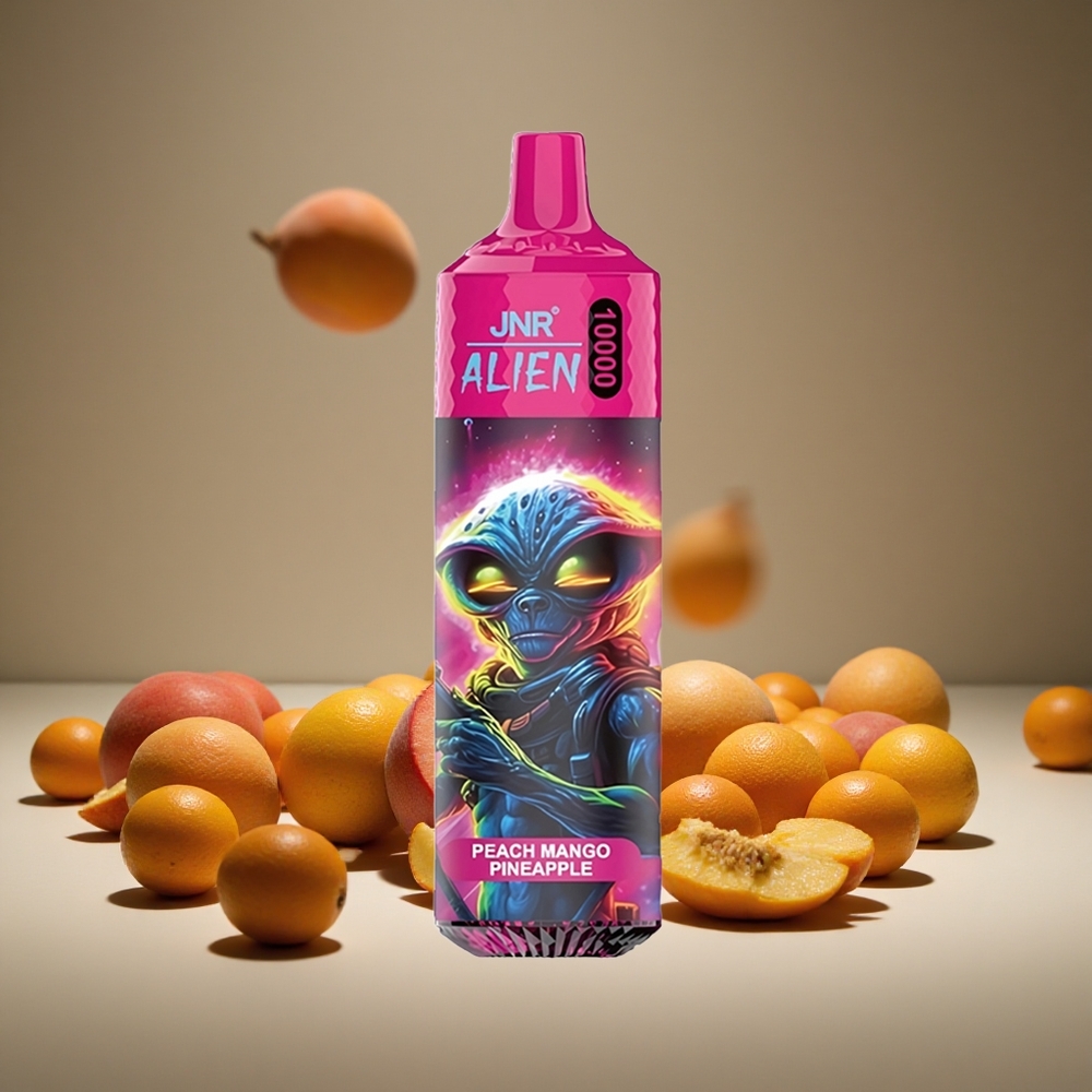 JNR Alien 10000 Puffs Peach Mango Pineapple 850mAh Battery 20ml E-liquid Type-C Charge RGB