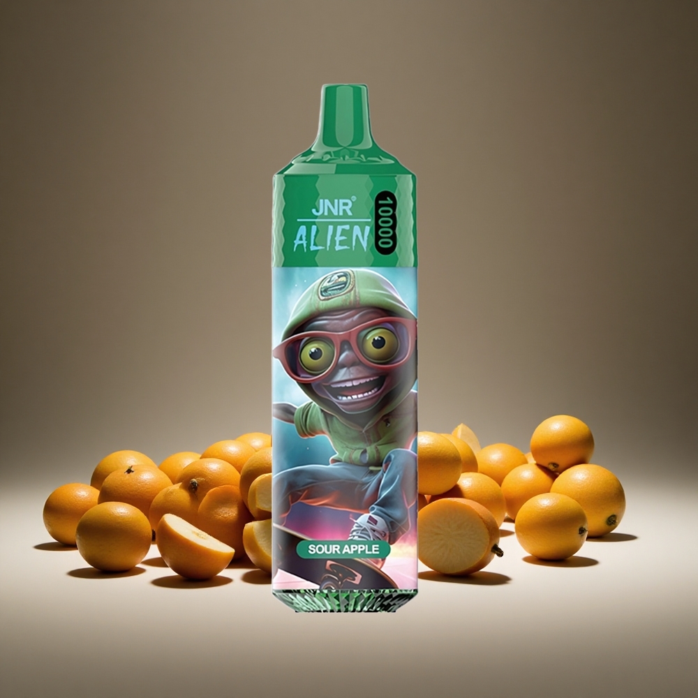 JNR Alien 10000 Puffs Sour Apple 850mAh Battery 20ml E-liquid Type-C Charge RGB